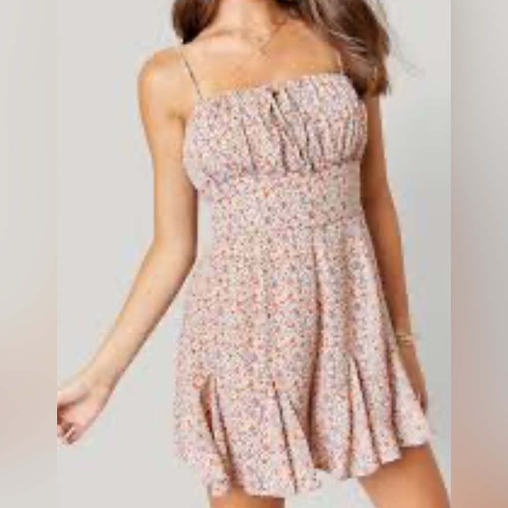 Trixxi Pink Floral Mini Dress/Skort